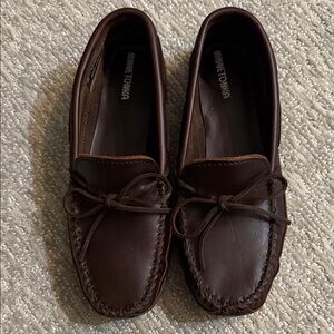 NWOT Minnetonka Men's Dark Brown Leather Loafers
